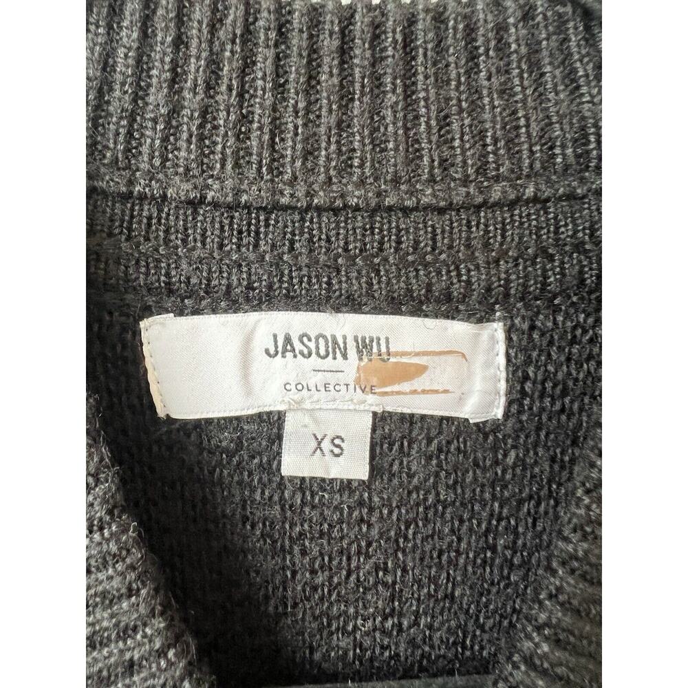 Jason Wu Pullover Shoulder Cutout Crew Neck Sweater Classic Oversized SZ XS - Picture 5 of 8